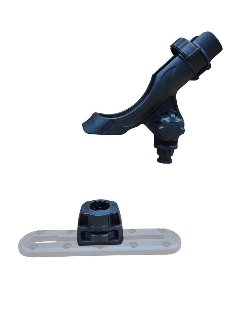 Brocraft Power Lock Rod Holder with Fishing Kayak Track Adaptor / Kayak Track Rod Holder - Image 2